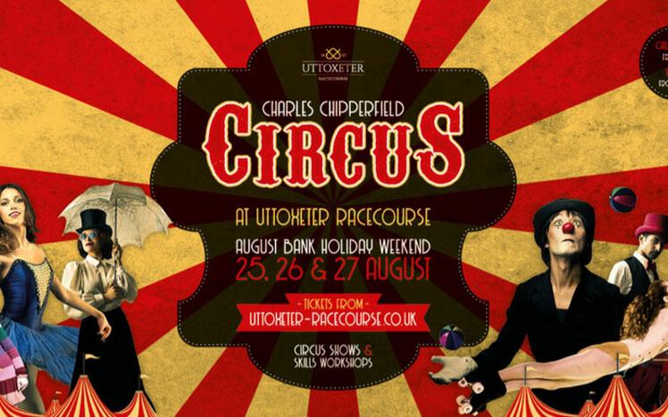 Promotional banner for Circus at Uttoxeter Racecourse.