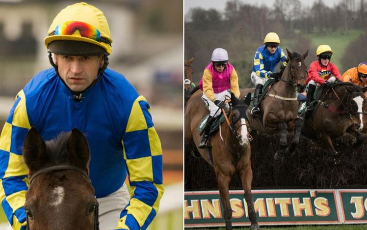 Jockey Andrew Thornton on a horse.