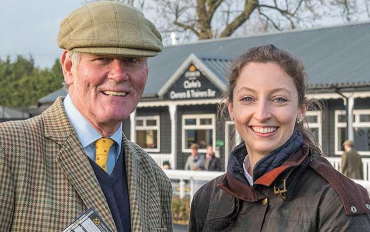 Eloise Quayle posing for a photo at Uttoxeter Racecourse.