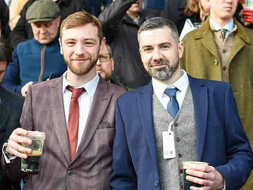 Group of men at Uttoxeter Racecourse