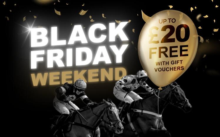 Treat someone with black friday gift voucher to enjoy live horse racing at Uttoxeter Racecourse. A unique gift for Christmas
