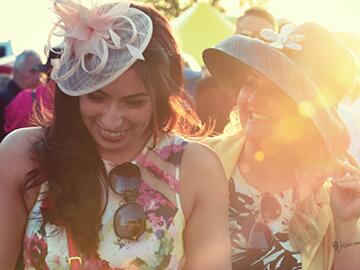 Ladies on Ladies Day at Uttoxeter Racecourse.