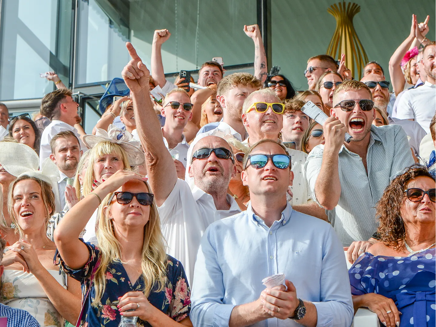 People cheering