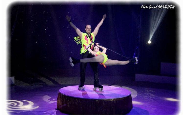 Skating duo Armando and Jane during their performance.